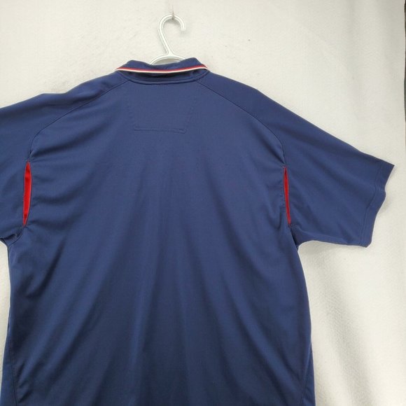 CHICAGO CUBS Shirt Men's Majestic Embroidered Polo Blue Baseball 2XL - Picture 12 of 12